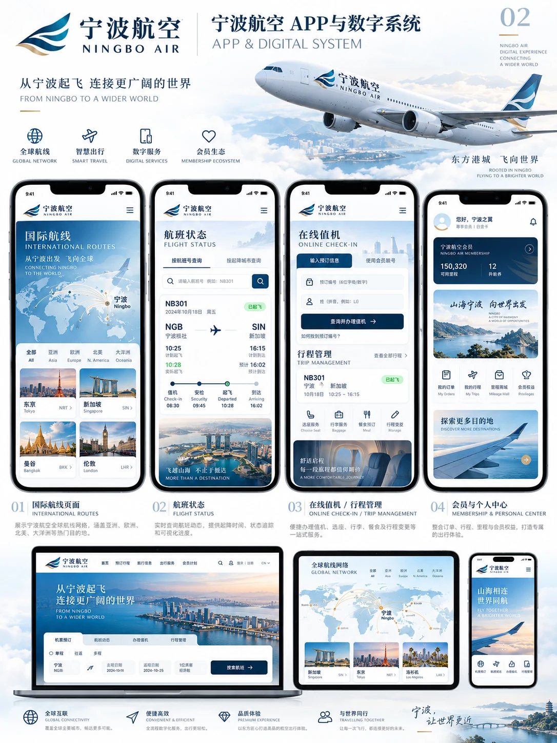 宁波航空APP与数字系统